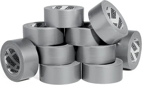 Lockport Duct Tape Heavy Duty Waterproof - 30 Yards x 2 Inch - 12 Roll Pack Silver Duct Tape Bulk Pack - No Residue, Flexible, Strong, All-Weather and Easy Tear - Grey Heavy Duty in Saudi Arabia