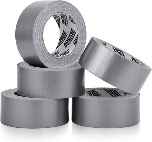 Lockport Duct Tape Heavy Duty Waterproof - 30 Yards x 2 Inch - 12 Roll Pack Silver Duct Tape Bulk Pack - No Residue, Flexible, Strong, All-Weather and Easy Tear - Grey Heavy Duty in Saudi Arabia