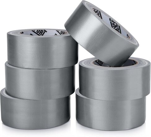 Lockport Duct Tape Heavy Duty Waterproof - 30 Yards x 2 Inch - 12 Roll Pack Silver Duct Tape Bulk Pack - No Residue, Flexible, Strong, All-Weather and Easy Tear - Grey Heavy Duty in Saudi Arabia