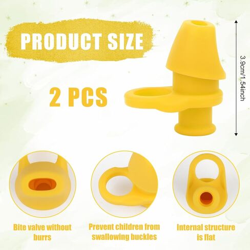 2pcs Bite Valve Replacement for Ello Emma 14oz Kids Water Bottle, Silicone No BPA Water Bottle Mouthpiece Replacement Compatible with Ello Emma 14oz Accessories Parts in Saudi Arabia