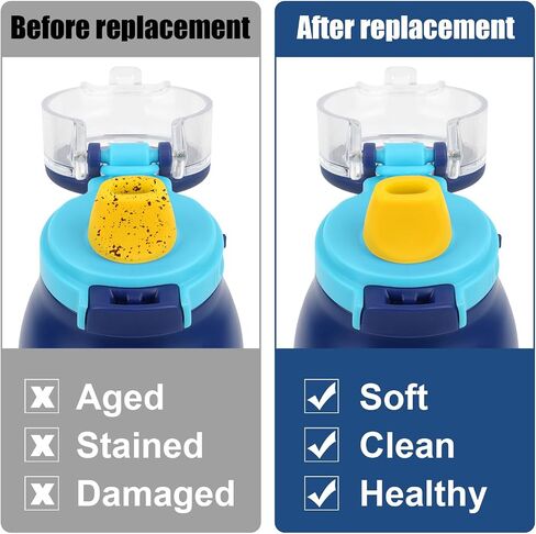 2pcs Bite Valve Replacement for Ello Emma 14oz Kids Water Bottle, Silicone No BPA Water Bottle Mouthpiece Replacement Compatible with Ello Emma 14oz Accessories Parts in Saudi Arabia