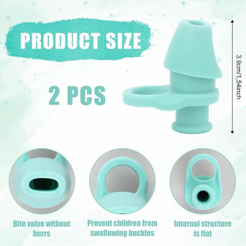 2pcs Bite Valve Replacement for Ello Emma 14oz Kids Water Bottle, Silicone No BPA Water Bottle Mouthpiece Replacement Compatible with Ello Emma 14oz Accessories Parts in Saudi Arabia