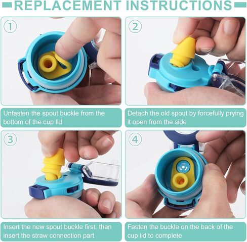 2pcs Bite Valve Replacement for Ello Emma 14oz Kids Water Bottle, Silicone No BPA Water Bottle Mouthpiece Replacement Compatible with Ello Emma 14oz Accessories Parts in Saudi Arabia