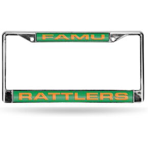 Rico Industries NCAA Unisex-Adult Laser Cut Inlaid Standard Chrome License Plate Frame