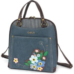 CHALA Convertible Backpack Purse - Sand Dollar - Indigo, One Size, (870SDL1)
