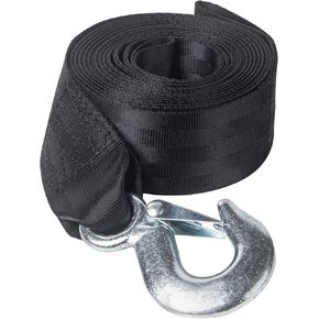 Boat Trailer Winch Strap with Hook (2" x 20') 5000lbs for Boat Jet Ski and Vehicles Safety Snap (1-Pack)