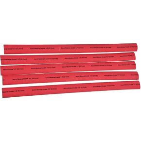 Ancor 305624 Marine Grade Electrical Adhesive Lined Heat Shrink Tubing (1/2-Inch Diameter, 12-Inches Long, Red, 5-Pack)