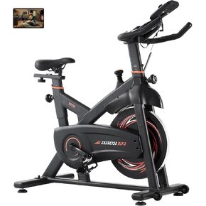 VEVOR Exercise Bike, Adjustable Magnetic Resistance Stationary Bike, Indoor Cycling Bike for Home Cardio, Workout Bike with Silent Belt Drive, Comfortable Seat Cushion, LCD Monitor, and Heavy Flywheel
