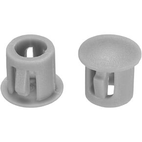 PATIKIL Hole Plugs Plastic, 50 Pcs 8mm(5/16") Screw Bumper Hole Plug Flush Snap Type Round Hole Cover Caps for Round Holes Cabinet Furniture Kitchen, Grey