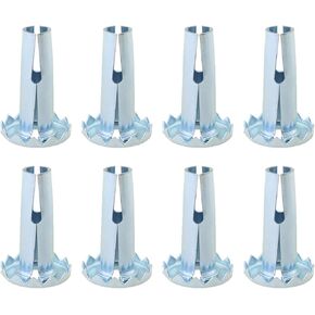 Heyous 8PCS Universal Wheel Socket Metal Universal Wheel Rod Sleeves Chair Leg Tilt Back Sleeves Ring Caster Wooden Furniture Replacement Part for Rod Caster Stem Caster Grip Ring Caster