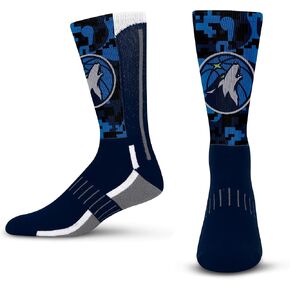 For Bare Feet Unisex Kid's NBA Digi Mashup Crew Sock Youth