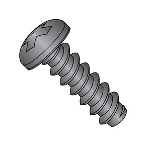 Small Parts 0608BPPBZ Steel Sheet Metal Screw, Black Zinc Plated Finish, Pan Head, Phillips Drive, Type B, #6-20 Thread Size, 1/2" Length (Pack of 100)