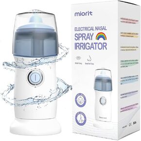 Nasal Irrigator with Gental Spray - Ultra Fine Mist - Irrigation for Sinus Relief - Nose Cleaner Aspirator System - Waterproof