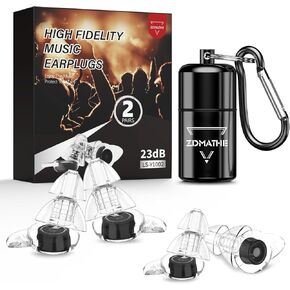 Earplugs for Concert,2 Pairs Silicone Earplugs for Concert and Musicians, Reusable Liquid Silicone Ear Plugs for Hearing Protection,Party,23dB Noise Cancelling