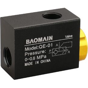 Baomain Pneumatic One Way Quick Exhaust Valve QE-01 1/8PT Inlet Port