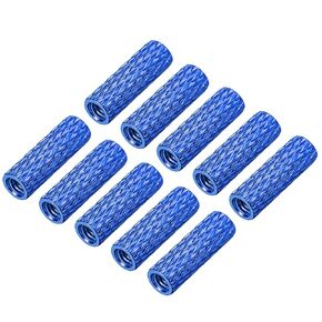 DMiotech 10 Pack M3x15mm Aluminum Knurled Spacer Standoff Round Column for RC FPV Drone DIY Parts Blue
