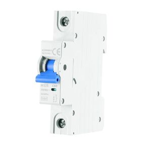 MECCANIXITY 1Pcs Miniature Circuit Breaker 1P 100A AC 230/400V M125 DIN Rail Mount Disconnect Switch Circuit Breaker Protection Thermal Magnetic Trip for Short Circuit Protection, Blue