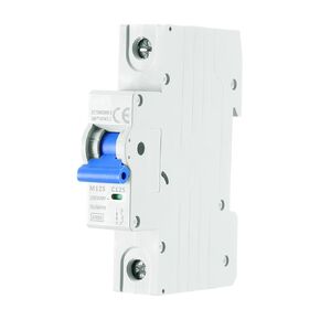 MECCANIXITY 1Pcs Miniature Circuit Breaker 1P 100A AC 230/400V M125 DIN Rail Mount Disconnect Switch Circuit Breaker Protection Thermal Magnetic Trip for Short Circuit Protection, Blue