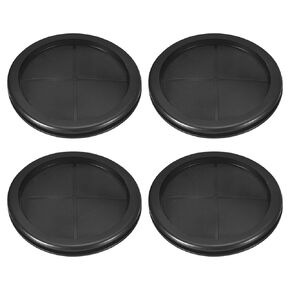 uxcell 4Pcs Rubber Grommets 4" (100mm) Drill Hole, 3-2/4" (90mm) ID Double Sided Hole Plugs Ring Gaskets for Firewall Cable Wire Protecting, Black