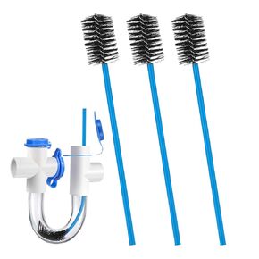 3 Pcs Drain Line Cleaning Brushes Flexible Drain Brush 16 Inch Standard Condensate Trap Condensate Drain Trap for Drain System Air Conditioner