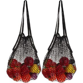 uxcell Reusable Mesh Produce Storage Bags Washable Net Portable Fruit and Vegetable Bag Cotton String for Grocery Shopping Storage, Fruit, Vegetable