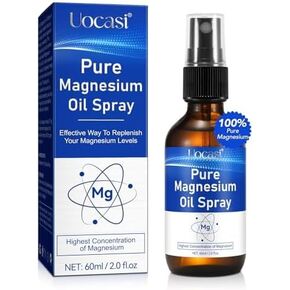 Pure Magnesium Oil Spray, Topical Magnesium Spray Glass Bottle, Organic Magnesium Spray for Feet, Nourish The Skin, Unclog Pores