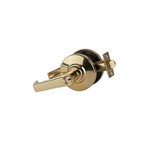 Schlage Commercial AL70SAT605 AL Series قفل أسطواني من الدرجة 2، وظيفة الفصل الدراسي، تصميم رافعة زحل، لمسة نهائية من النحاس اللامع