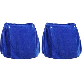 VOCOSTE 2 Pcs Men's Bath Wrap Towel, Body Wrap for Shower Spa, Adjustable Robes, 30x140cm Blue