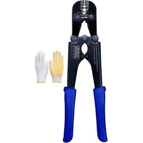 szhdxsy 2 in 1 Wire Rope Crimping Tool, Wire Rope Crimper and Cutter,for Aluminum Oval Sleeves,Stop Sleeves,Crimp Ferrules,Crimping Loop sleeve From 3/64-inch to 1/8-inch