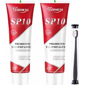 Sp 10 Probiotic Toothpaste Whitening - Sp 10 Pasta Dental, Sp 10 Toothpaste, Sp-10 Ultra Whitening Toothpaste, Cophksu Sp-10 (2PCS)