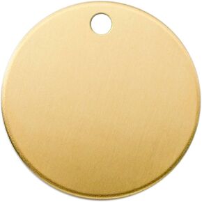 ABBECIAO 1" Copper Stamping Blanks 0.06" Thick Circle Copper Disc Tags Deburred Edges for Metal Stamping and Jewelry Making with One Hole.Pack of 10