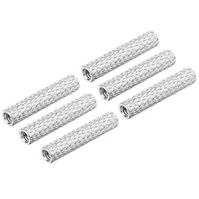DMiotech 6 Pack M3x25mm Aluminum Knurled Spacer Standoff Round Column for RC FPV Drone DIY Parts Silver