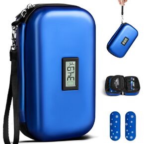 Insulin Cooler Case, 24-Hour Refrigerated Medicine Cooler for Travel with Thermometer Temperature Display - TSA Approved - Medicine Organizer Bag Includes 2 Ice Packs for Daily Life Trip