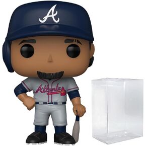 POP MLB: Braves - Ozzie Albies (Road Uniform) Funko Vinyl Figure (Bundled with Compatible Box Protector Case), Multicolor, 3.75 inches