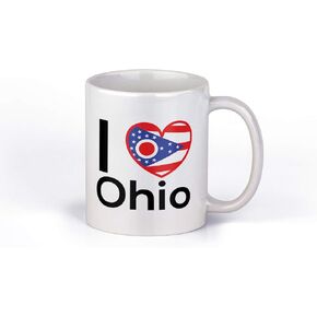 I Love Ohio Coffee Mug | State Pride Cup | Great Gift Idea | 11 Ounce Coffee Mug | CM1156