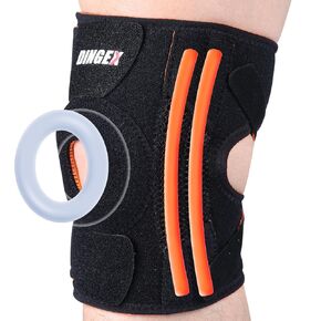 Adjustable Knee Brace for Women Knee Support for Men, Hinged Knee Brace with Side Stabilizer & Patella Gel Pads, Compression Knee Sleeve Brace for Meniscus Tear, One Size for All