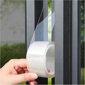 Window Weather Sealing Tape, Transparent Weather Stripping for Doors Windows and Shower Glass Crevice Bathroom, Residue-Free (2IN x 33FT)