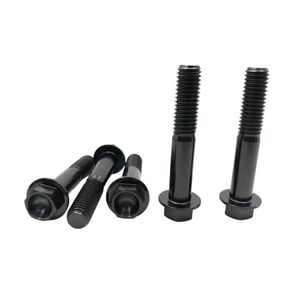 Rison Titanium Bolts Titanium Flanged Hex Head Bolt M10x1.25x25mm 6AL4V Aerospace Grade Ti Bolt Black Titanium Bolt for Motorcycle Car Modification Pack of 5