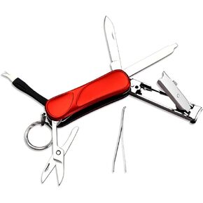 6-in-1 multifunctional nail clippers, scissors, knives, portable stainless steel nail tools, outdoor and travel equipment