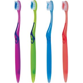 Youth Compact Head Toothbrushes 72 Pcs Individually Packaged Bulk - Assorted Colors - Ergonomic Soft Bristles - Perfect for Travel, Dental Offices, Donations, Hotels, Airbnb - #21-547