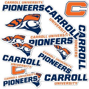Desert Cactus Carroll University Stickers Pioneers Vinyl Decals Laptop Water Bottle Car Scrapbook 13.46x10.94 Sheet T2 (Type 2)