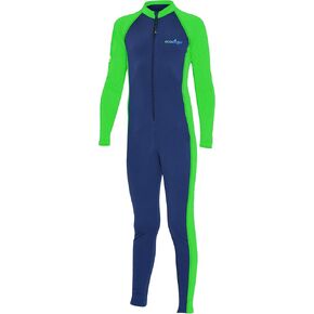 Girls Full Body Swimsuit Stinger Suit UV & Jellyfish Protection UPF50+ Navy Lime