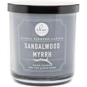 DW Home Decoware Richly Scented Candle Medium Single wick 9.69 oz ---- Sandalwood Myrrh