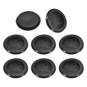 uxcell 12Pcs Rubber Grommets 1-2/8" (32mm) Drill Hole, 1" (28mm) ID Single Sided Hole Plugs Ring Gasket for Firewall Cable Wire Protecting, Black