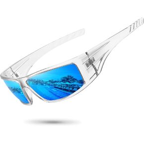 Ofwin Polarized Sports Sunglasses for Men Women Unbreakable Frame Cycling Fishing Wrap Around Sunglasses UV400 Protection
