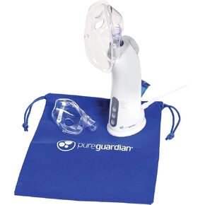 PureGuardian MST55 Portable Warm Mist and Steam Inhaler, Essential Oil Tray, Handheld Natural Steam Treatment Great for Allergies, Nasal Congestion, Dryness, Sinus Discomfort