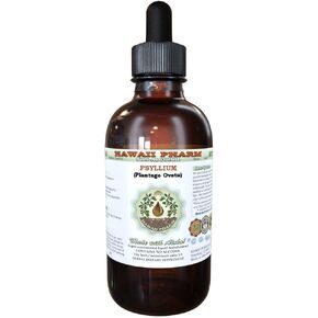 Psyllium Alcohol-Free Liquid Extract, Psyllium (Plantago Ovata) Seed Glycerite Natural Herbal Supplement, Hawaii Pharm, USA 2 fl.oz