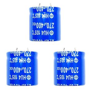 3pcs HITACHI HU4 400V 270uF 30×32mm Aluminum Electronic Capacitors