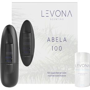 Levona Scent Essential Oil Diffuser - Plug in Air Freshener for Home, Household Supplies & Hotel, Waterless Diffuser & Nebulizer, 500 sqft - Abela 100, White (Button Control, 120ml Oil Included)