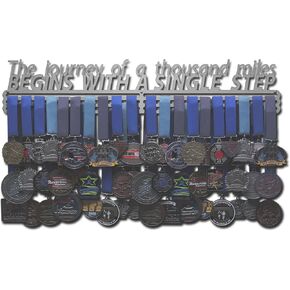 The Journey of a Thousand Miles Begins with a Single Step - Multiple Size Options Available - Sports Awards Holder Display Hanger Rack